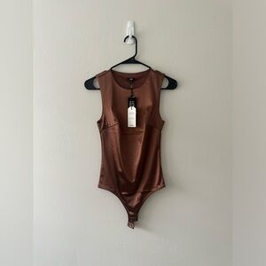 Express Satin Sleeveless Bodysuit
